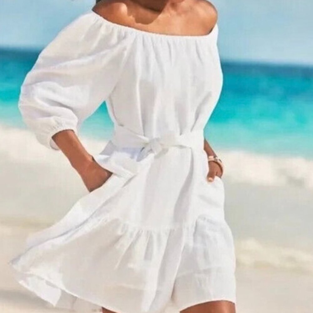 Tommy Bahama St. Lucia Coverup Dress Size L White
